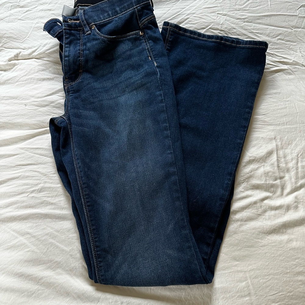 White House Black Market Dark Blue Flare Jeans